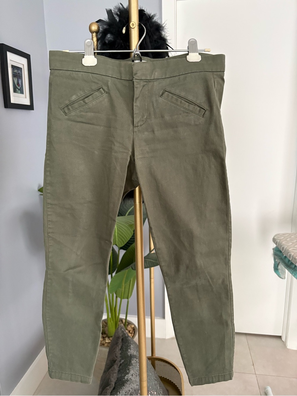 Men's Olive Green Casual Pants